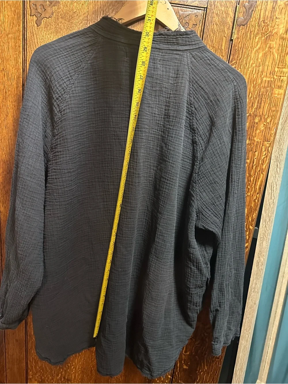 We The Free Black Textured Button-Front Shirt - Picture 9 of 11